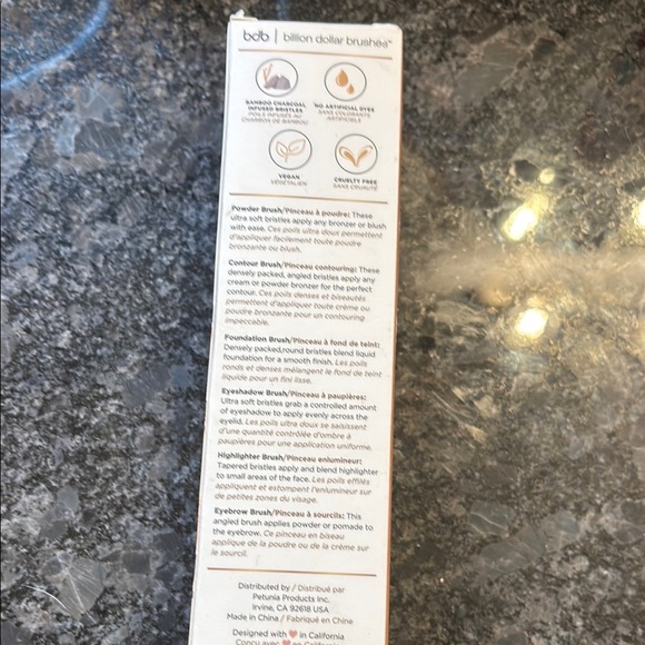 New! BDB Billion Dollar Brows Brushes Pro Brush Essentials 6 pc Charcoal Infused - Picture 4 of 6